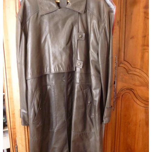 Trench en cuir homme hot sale